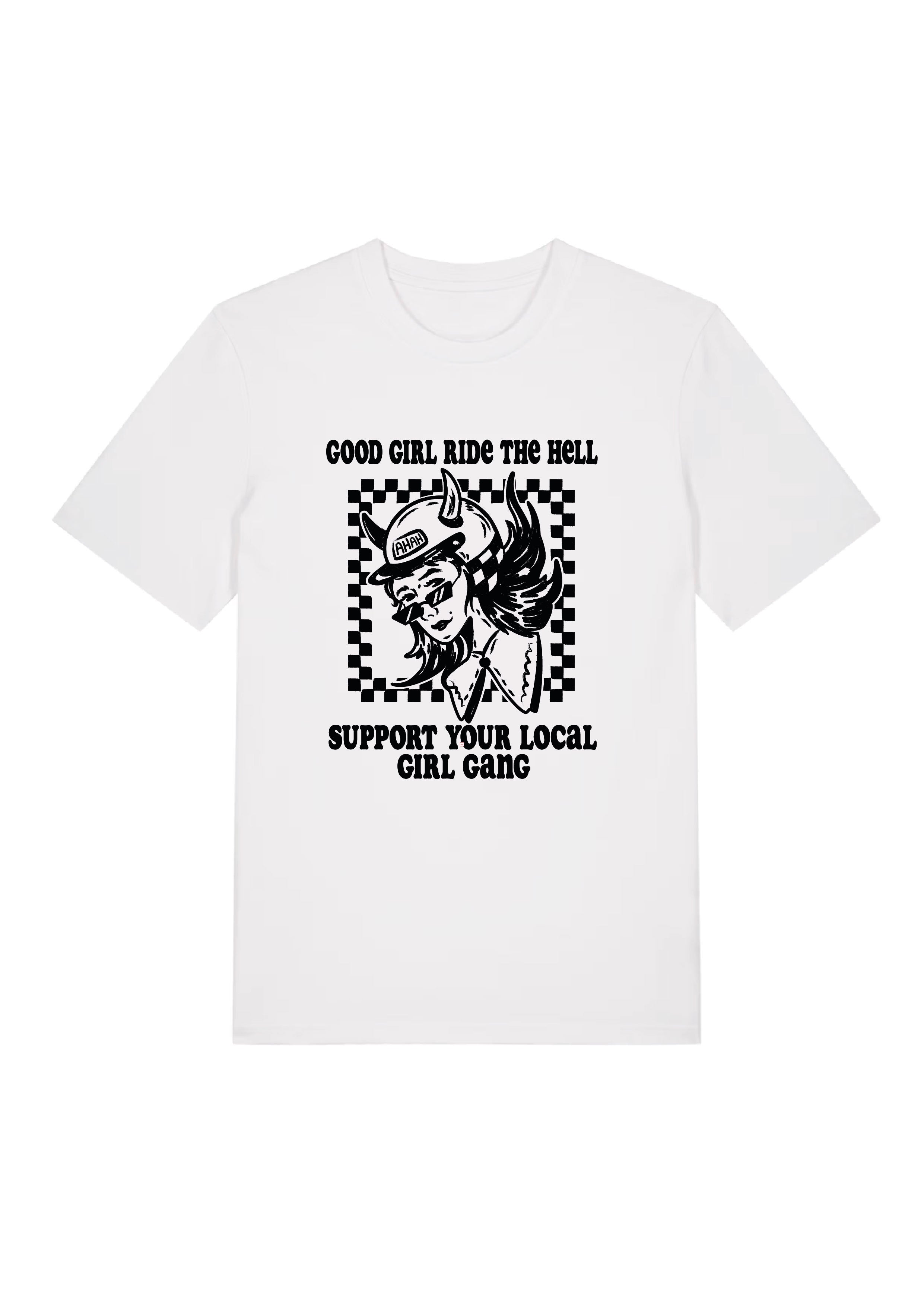 T-shirt Good girl blanc