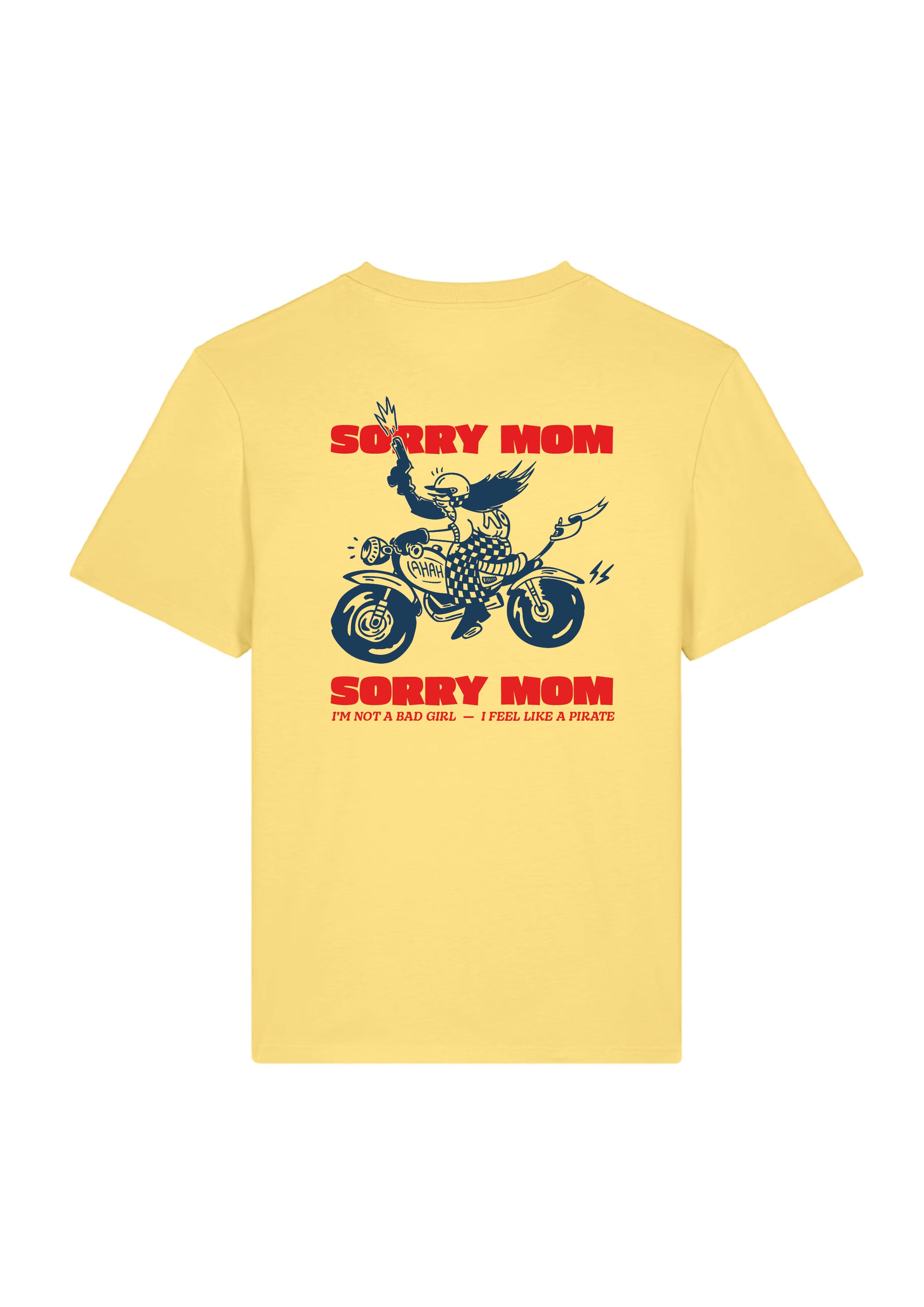 T-shirt Sorry mom jaune