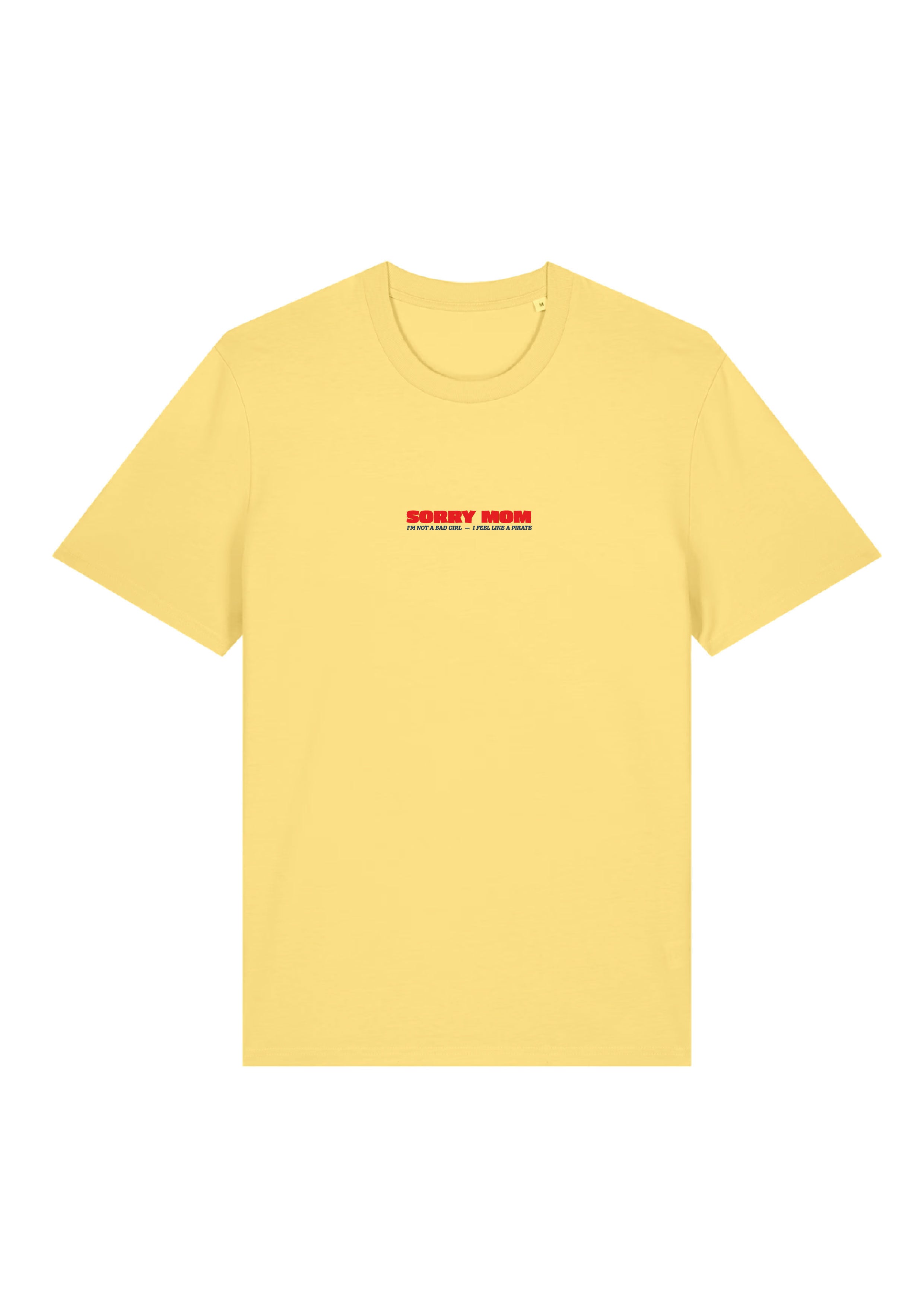 T-shirt Sorry mom jaune
