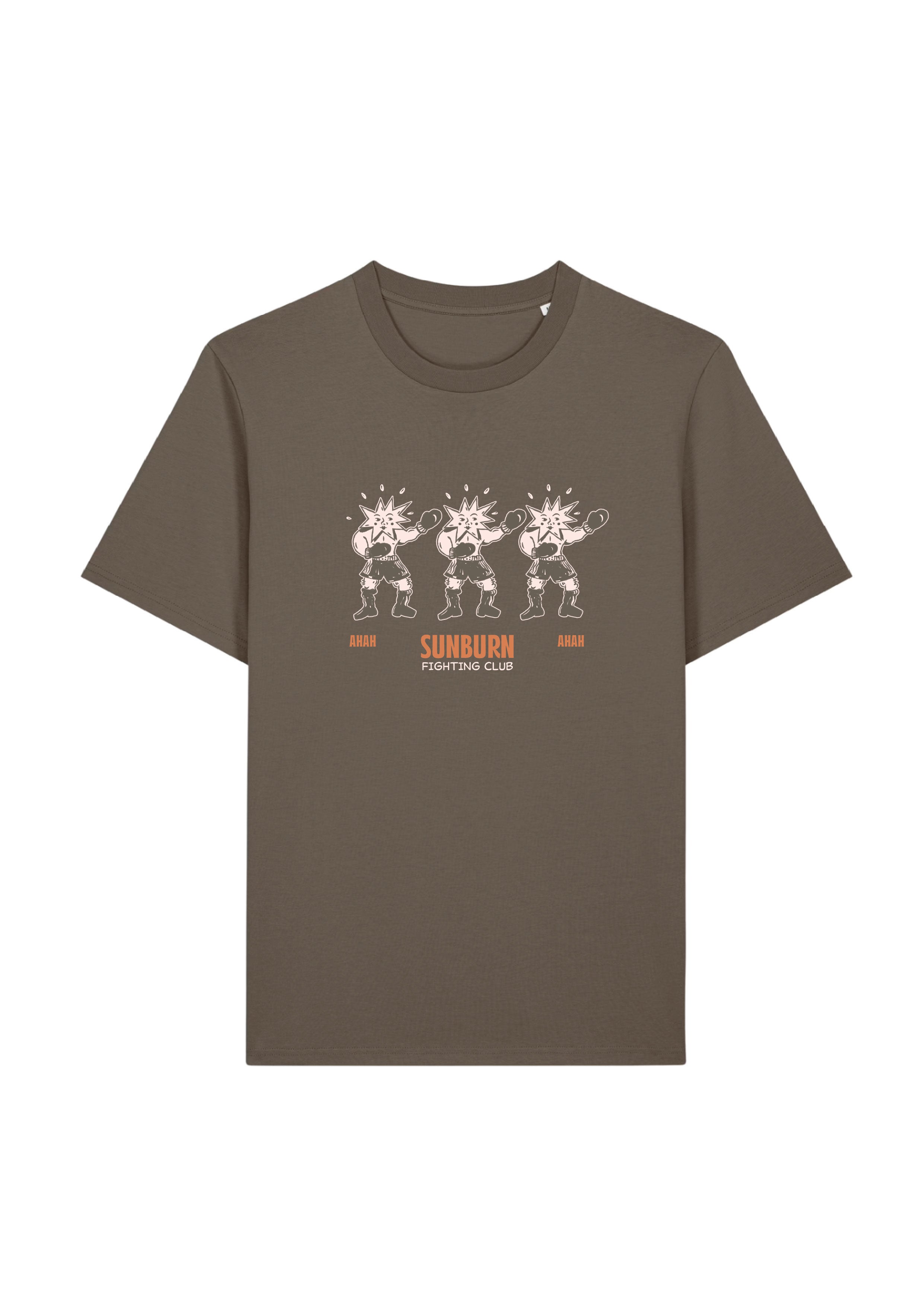 T-shirt Sunburn fighting club mocha