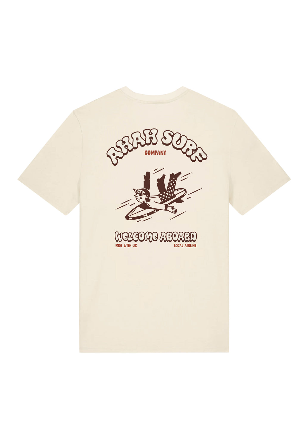 t-shirt ahah surf company natural