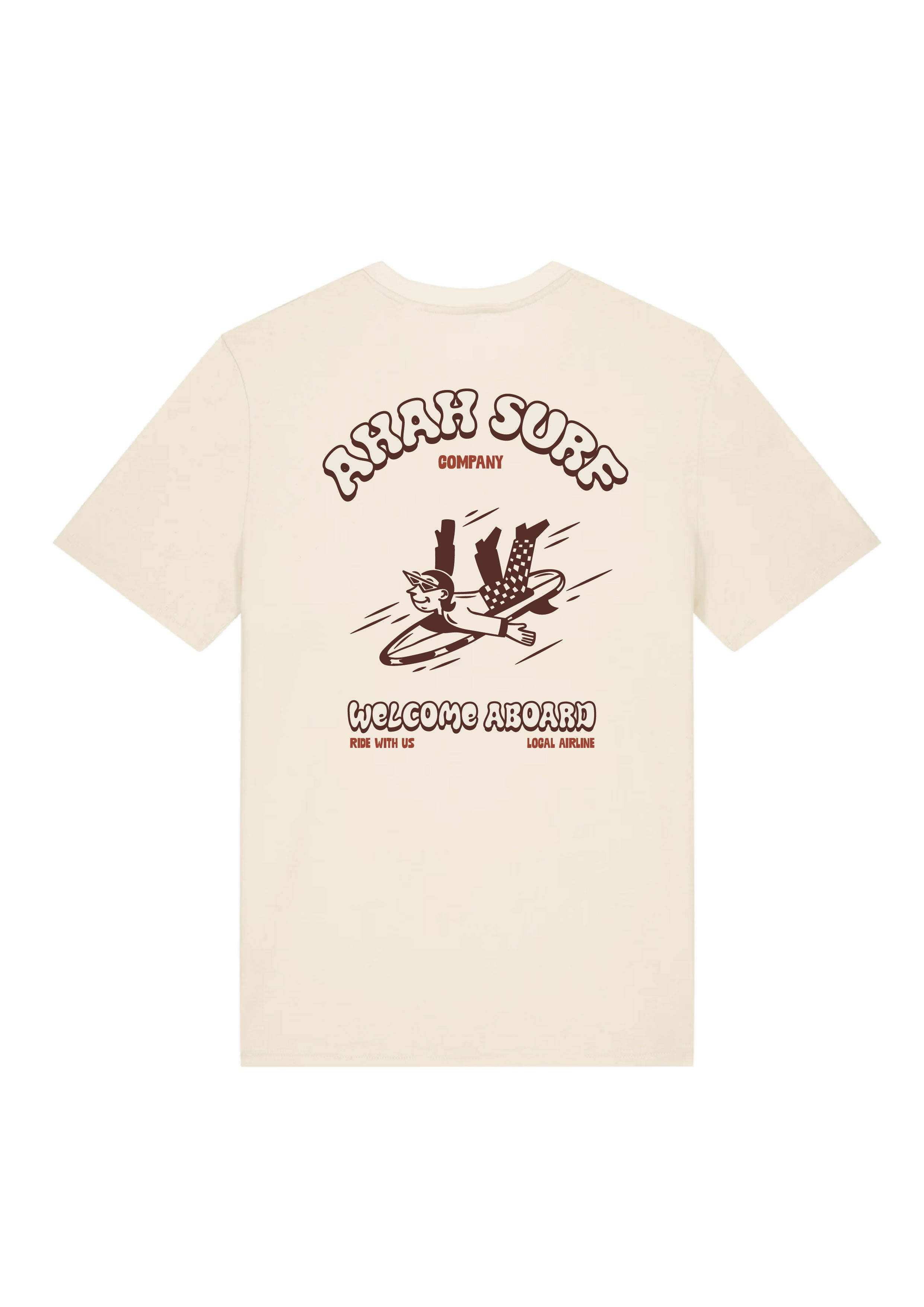 t-shirt ahah surf company natural